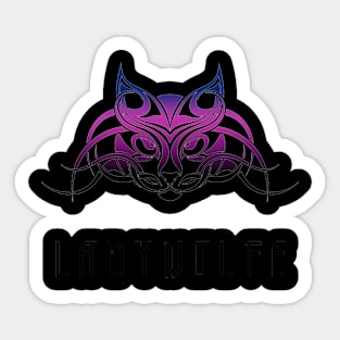 LadyWolfe Logo Sticker